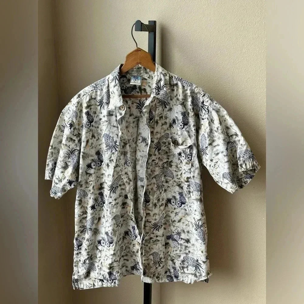 Cotton size large button down shirt